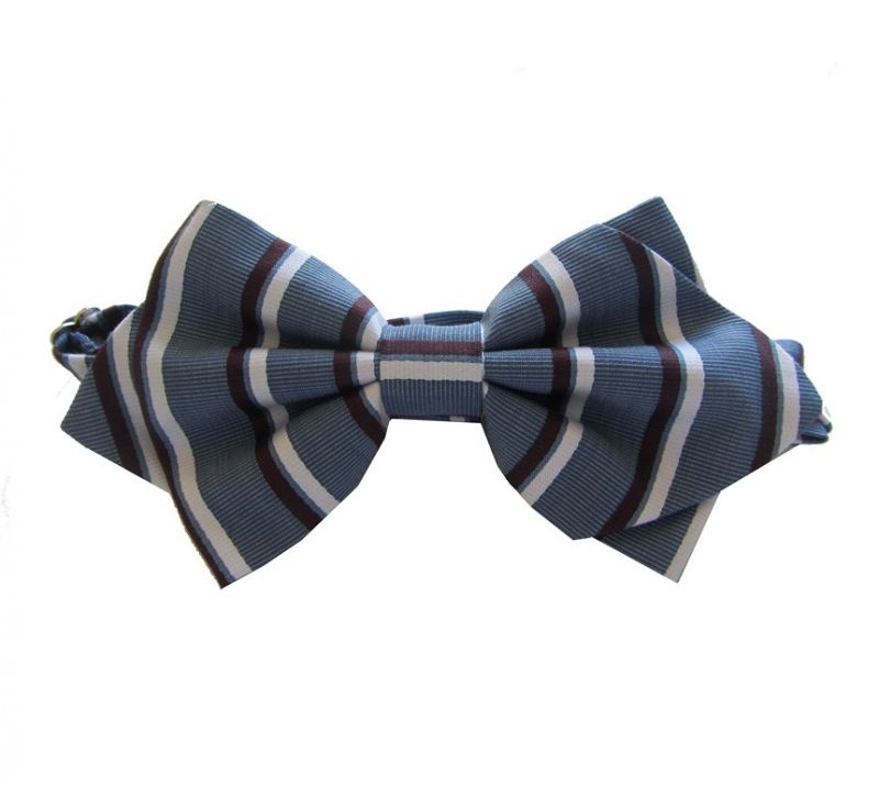 pajarita azul claro rayas 